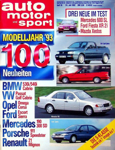 Auto Motor und Sport 16/1992