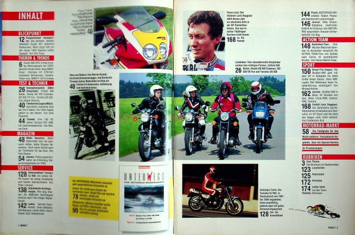 Inhaltsverzeichnis Motorrad 16/1992