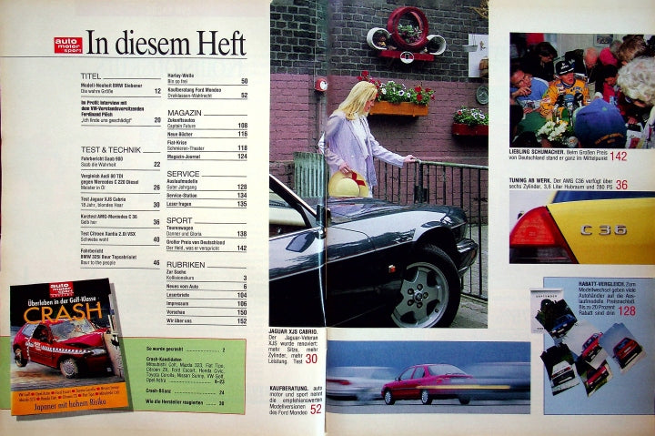 Inhaltsverzeichnis Auto Motor und Sport 16/1993
