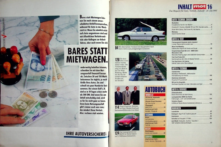 Inhaltsverzeichnis MOT 16/1993