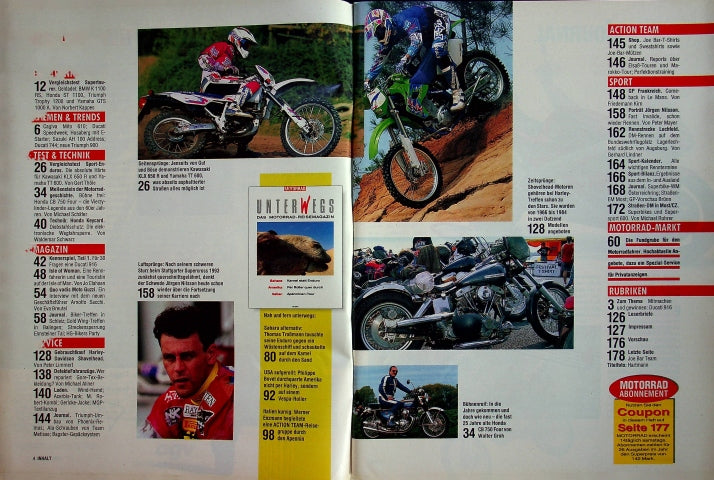 Inhaltsverzeichnis Motorrad 16/1994