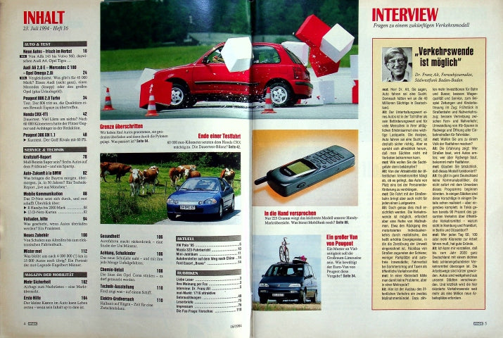 Inhaltsverzeichnis MOT 16/1994