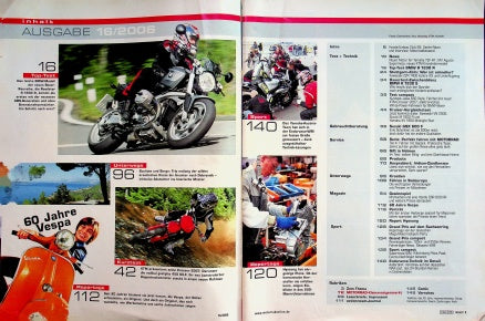 Inhaltsverzeichnis Motorrad 16/2006