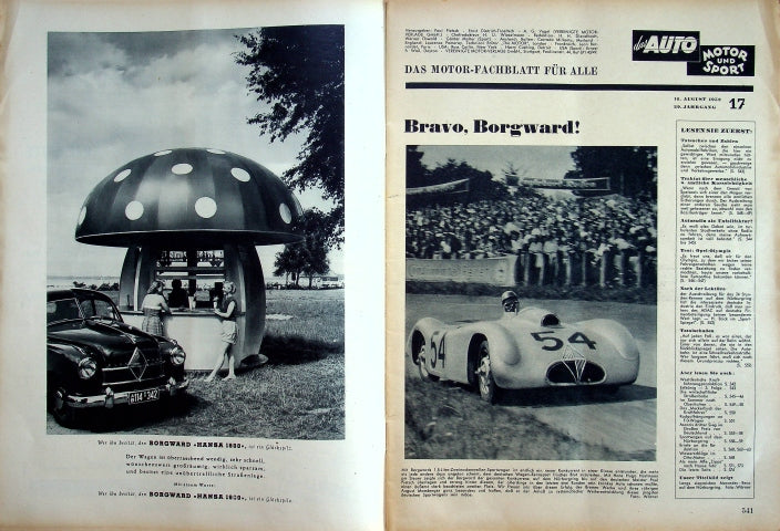 Inhaltsverzeichnis Auto Motor und Sport 17/1952