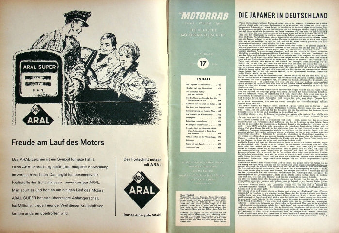 Inhaltsverzeichnis Motorrad 17/1964