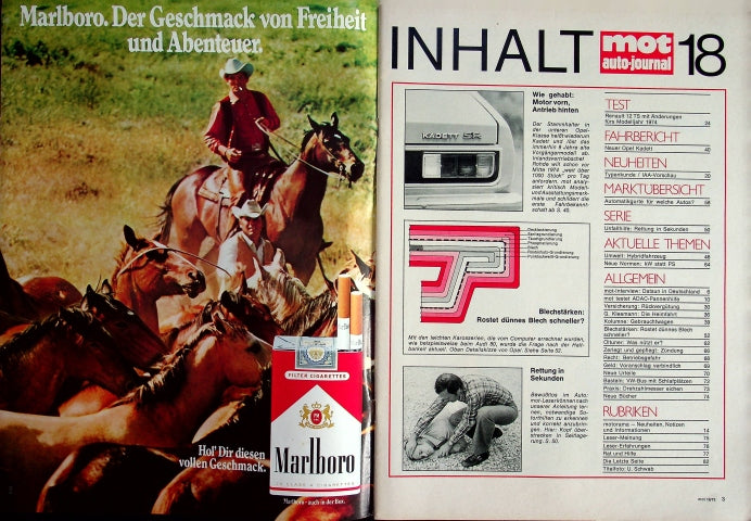 Inhaltsverzeichnis MOT 17/1973