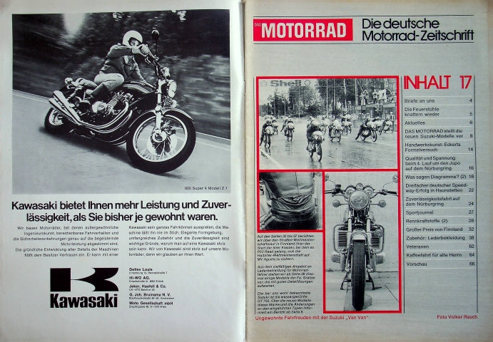Inhaltsverzeichnis Motorrad 17/1974