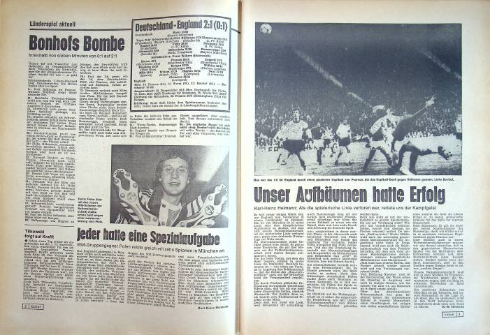 Inhaltsverzeichnis Kicker 17/1978
