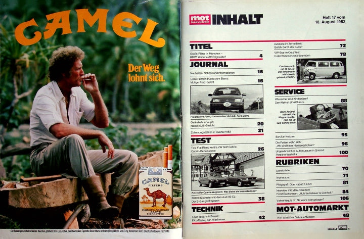 Inhaltsverzeichnis MOT 17/1982