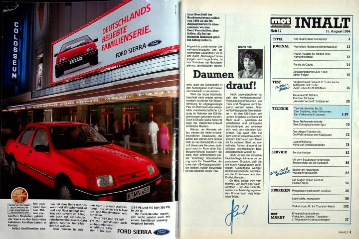 Inhaltsverzeichnis MOT 17/1984
