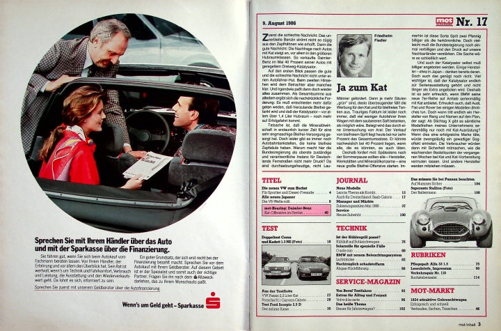 Inhaltsverzeichnis MOT 17/1986