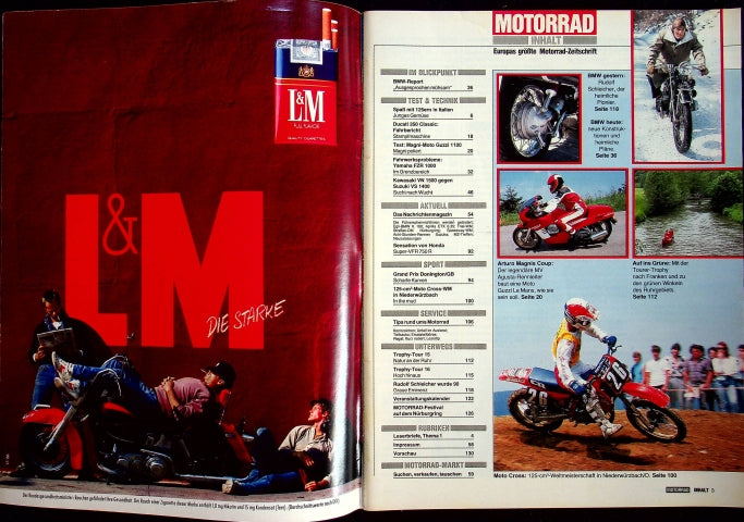 Inhaltsverzeichnis Motorrad 17/1987