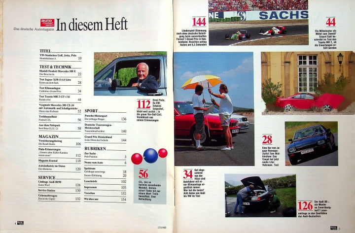 Inhaltsverzeichnis Auto Motor und Sport 17/1990