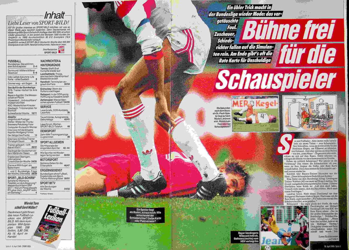 Inhaltsverzeichnis Sport Bild 17/1990