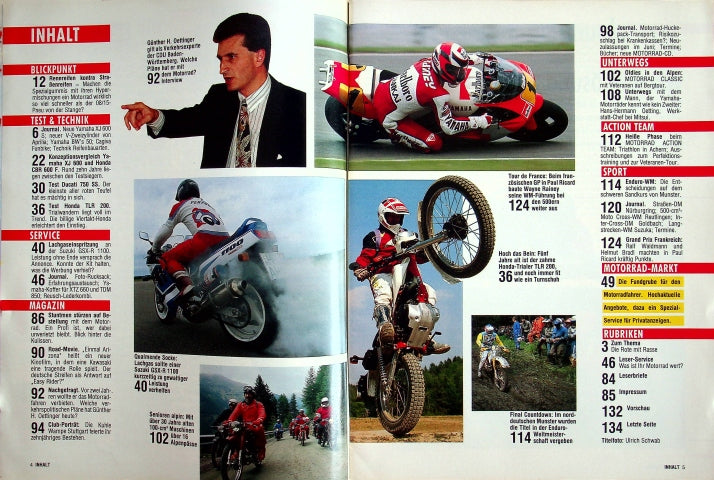 Inhaltsverzeichnis Motorrad 17/1991