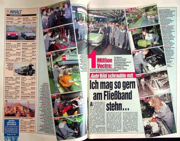Inhaltsverzeichnis Auto Bild 17/1991