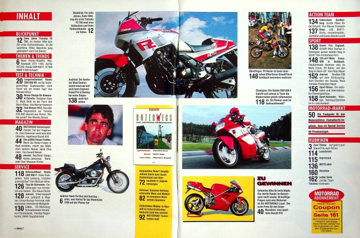 Inhaltsverzeichnis Motorrad 17/1994