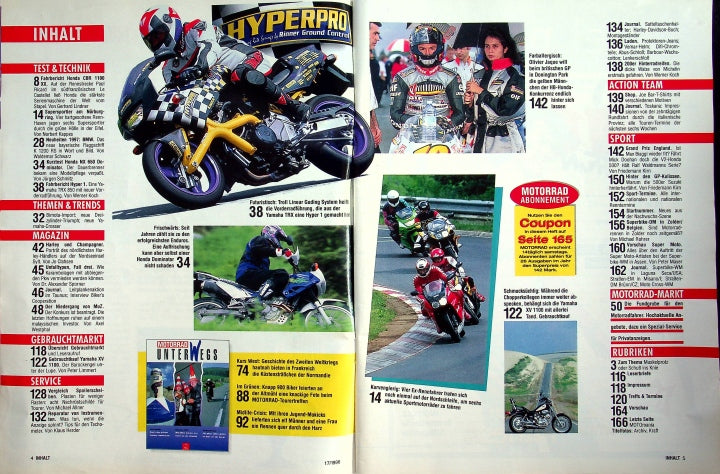 Inhaltsverzeichnis Motorrad 17/1996
