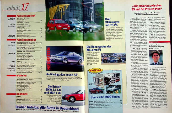 Inhaltsverzeichnis MOT 17/1996