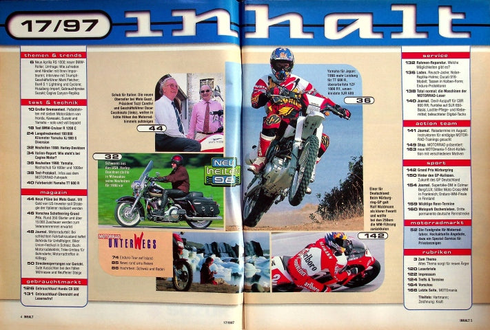 Inhaltsverzeichnis Motorrad 17/1997