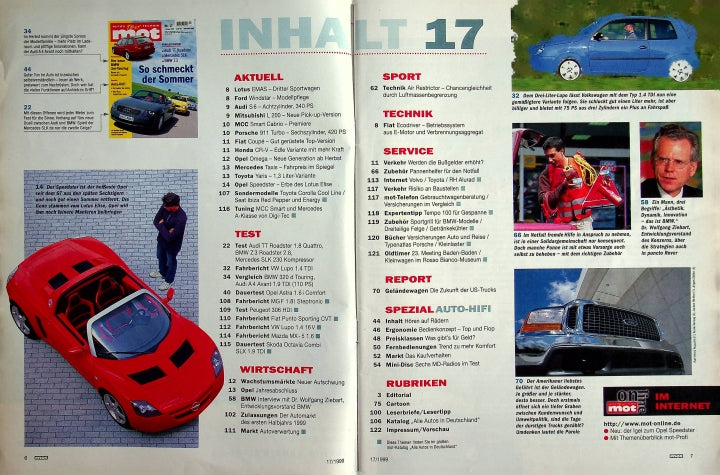 Inhaltsverzeichnis MOT 17/1999