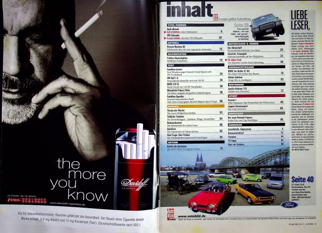 Inhaltsverzeichnis Auto Bild 17/2000