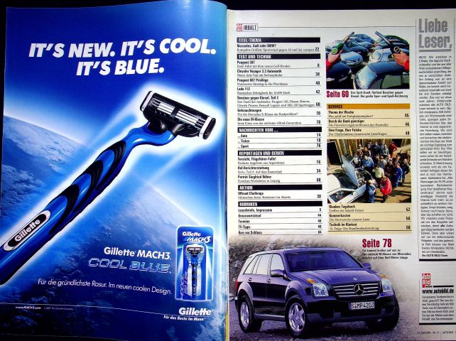 Inhaltsverzeichnis Auto Bild 17/2001