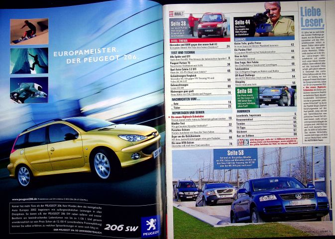 Inhaltsverzeichnis Auto Bild 17/2003