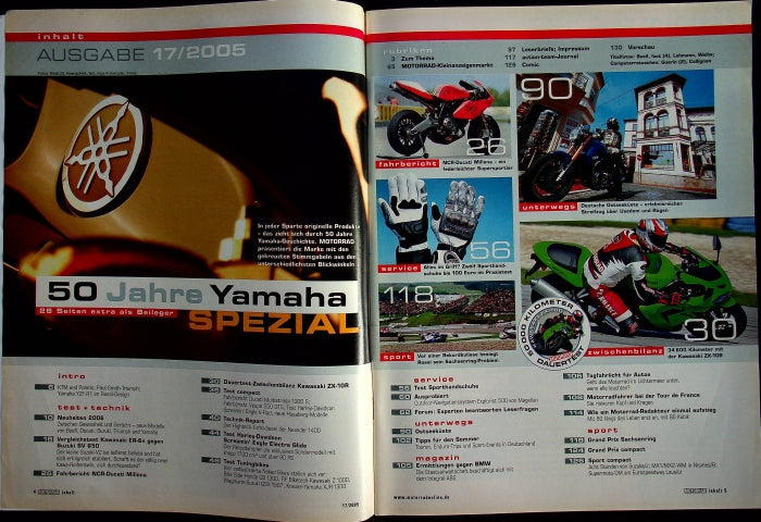 Inhaltsverzeichnis Motorrad 17/2005