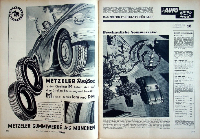 Inhaltsverzeichnis Auto Motor und Sport 18/1952