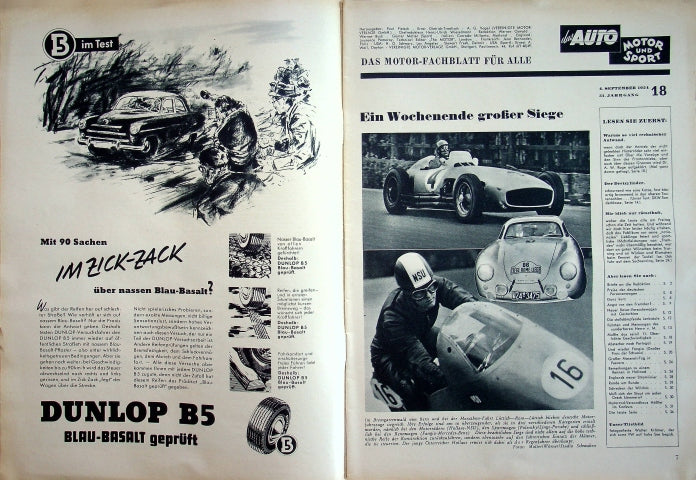 Inhaltsverzeichnis Auto Motor und Sport 18/1954