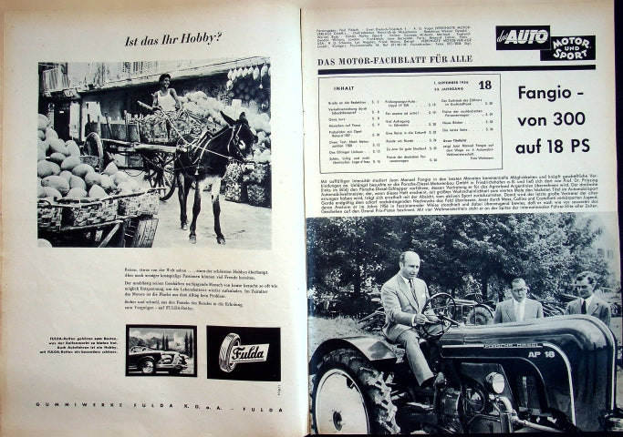 Inhaltsverzeichnis Auto Motor und Sport 18/1956