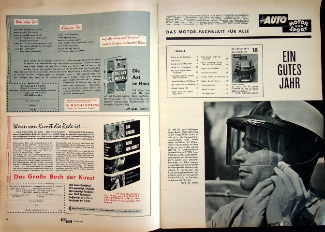 Inhaltsverzeichnis Auto Motor und Sport 18/1959