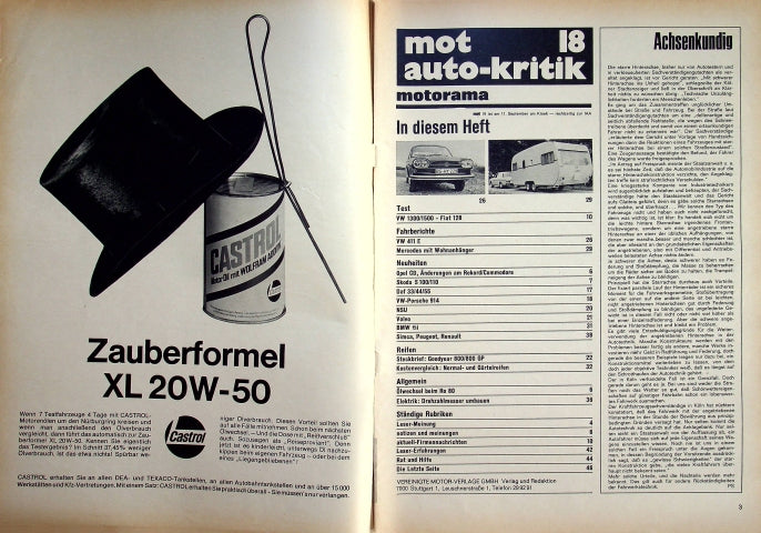 Inhaltsverzeichnis MOT 18/1969