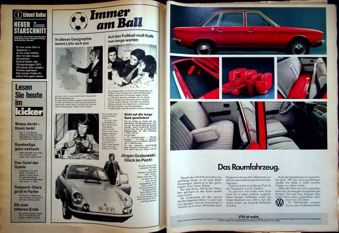 Inhaltsverzeichnis Kicker 18/1972