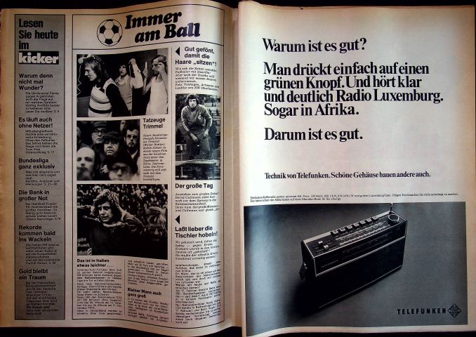 Inhaltsverzeichnis Kicker 18/1973