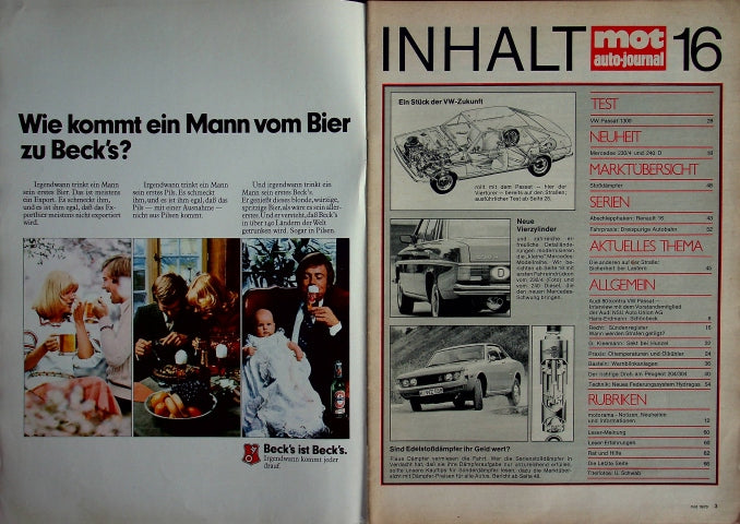 Inhaltsverzeichnis MOT 18/1973