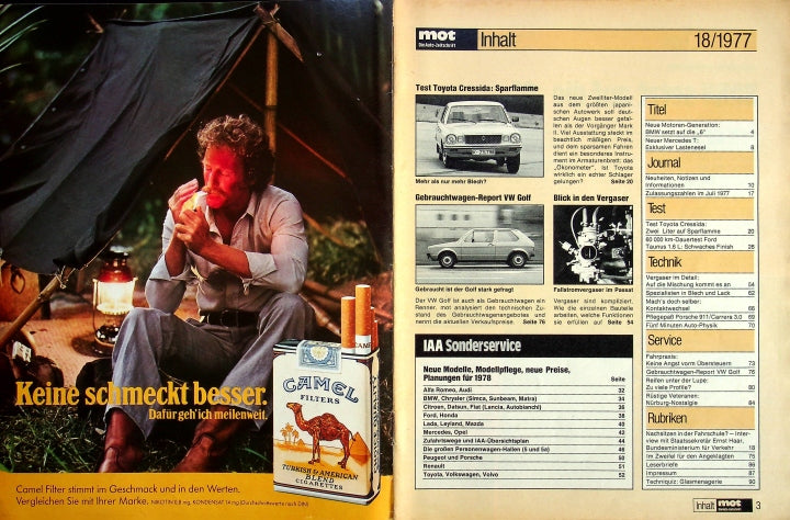 Inhaltsverzeichnis MOT 18/1977
