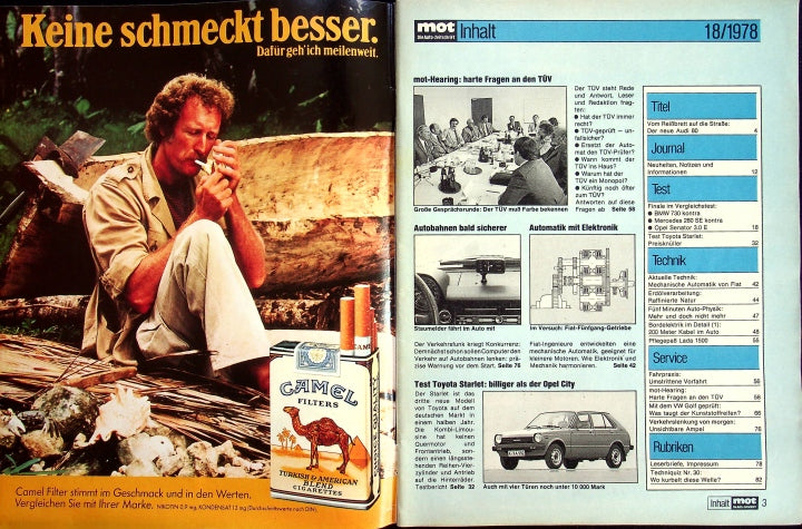 Inhaltsverzeichnis MOT 18/1978