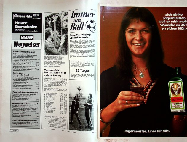 Inhaltsverzeichnis Kicker 18/1978