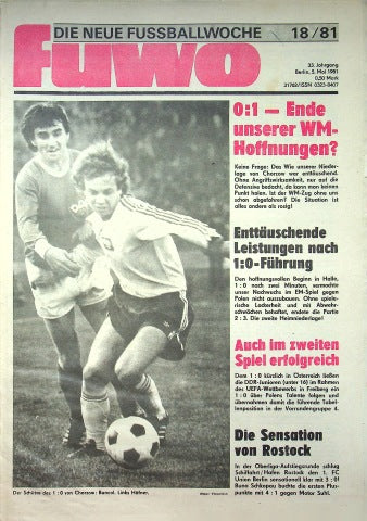 Fuwo Fussballwoche 18/1981