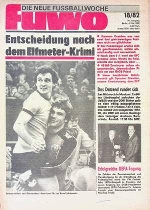 Fuwo Fussballwoche 18/1982