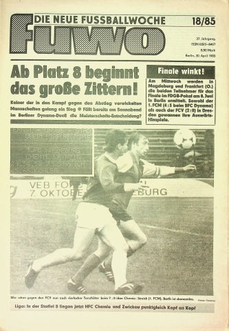 Fuwo Fussballwoche 18/1985