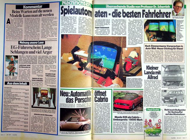 Inhaltsverzeichnis Auto Bild 18/1986