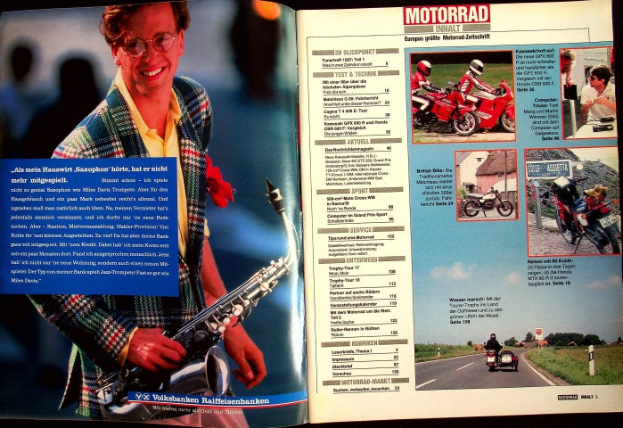 Inhaltsverzeichnis Motorrad 18/1987