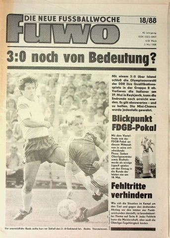 Fuwo Fussballwoche 18/1988