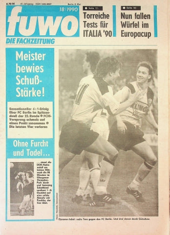 Fuwo Fussballwoche 18/1990