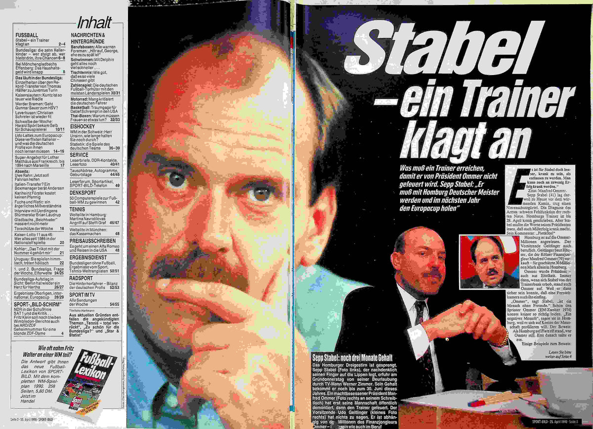 Inhaltsverzeichnis Sport Bild 18/1990