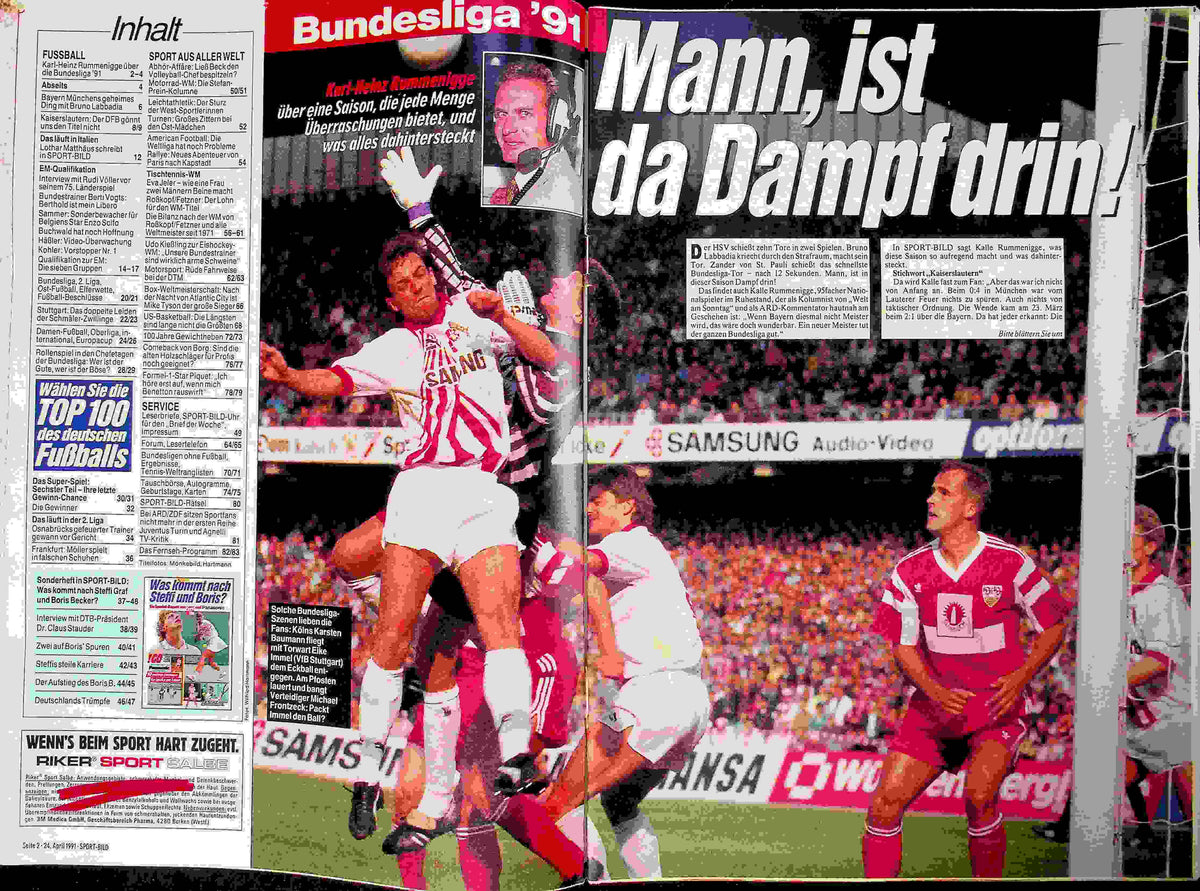 Inhaltsverzeichnis Sport Bild 18/1991