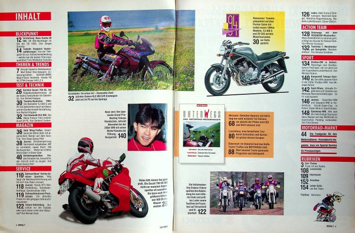 Inhaltsverzeichnis Motorrad 18/1993